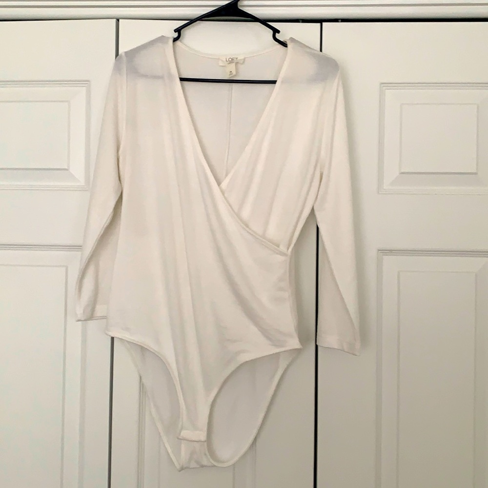 Loft bodysuit.  White/off white color.  No tags but never worn.